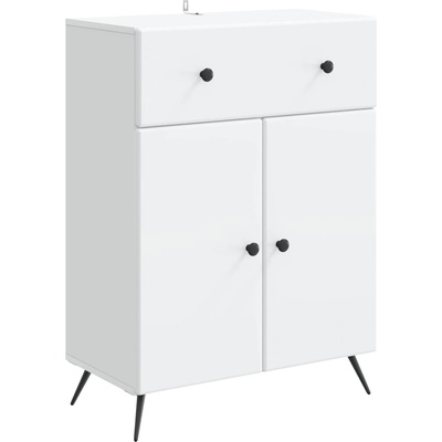 vidaXL Служебен шкаф Бяло 66 x 34, 5 x 90 см Инженерна дървесина (895555)