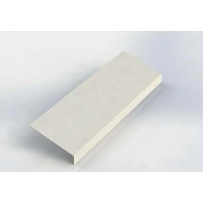 Podkladní okapnice r.š.125mm pozink lakovaný RAL 9010 bílá s folií dl.2m