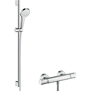 Hansgrohe Croma Select S - Душ комплект с термостат Ecostat, 2 струи, хром 27833400 (27833400)