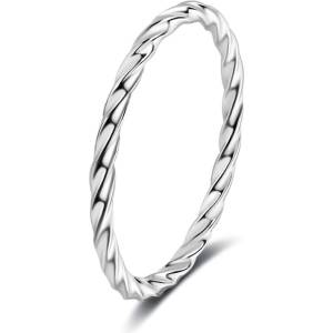 Silenti Jewelry Сребърен пръстен "Минимализъм" - 10 - 62 мм (19.7мм диам. )