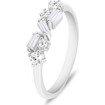 Brilio Silver stříbrný prsten s čirými zirkony RI121W