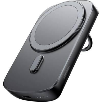 JOYROOM Безжична преносима батерия Joyroom JR-W030, 6000mAh, 20W, съвместима с MagSafe, с ринг холдър, черна (JR-W030B)