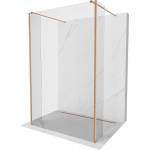 Mexen Kioto свободностояща душ стена 115 x 30 x 30 см, прозрачна, четкана мед - 800-115-030-222-65-00-030 (800-115-030-222-65-00-030)