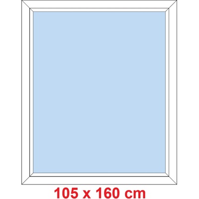 Soft Plastové okno 105x160 cm FIX neotevírav Bílá
