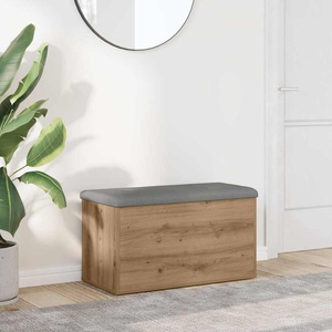 vidaXL Пейка за съхранение, занаятчийски дъб, 82x42x45 см, инженерно дърво (857618)