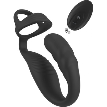 Rebel Cock Ring with RC Prostate Plug Black