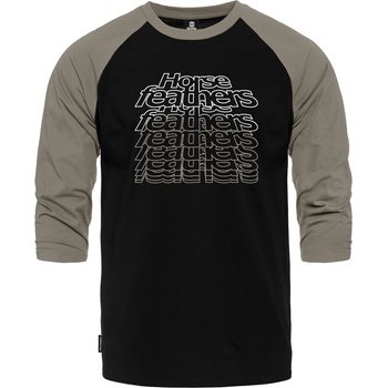 Horsefeathers Тениска Rollin Raglan - черна/таупе Horsefeathers | Cheren | МЪЖЕ | S