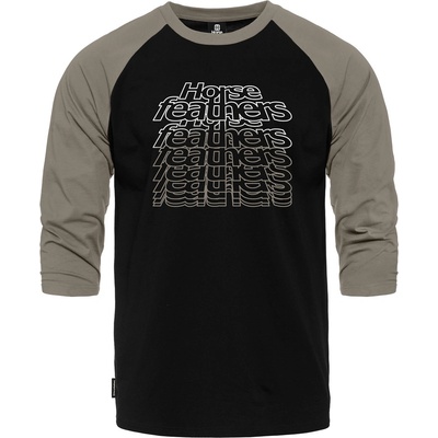 Horsefeathers Тениска Rollin Raglan - черна/таупе Horsefeathers | Cheren | МЪЖЕ | S
