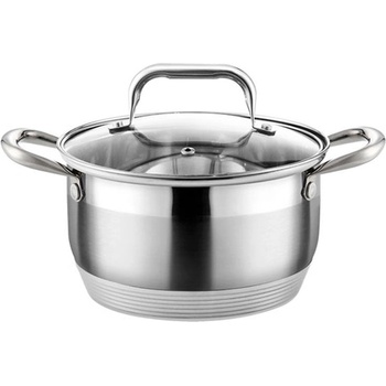 HausRoland Тенджера haus roland hr-149-3, със стъклен капак, ф22, огледален инокс, сатен мат (1318010016)