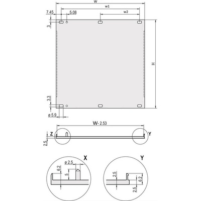 nVent SCHROFF 20848270 Přední panel 1 ks