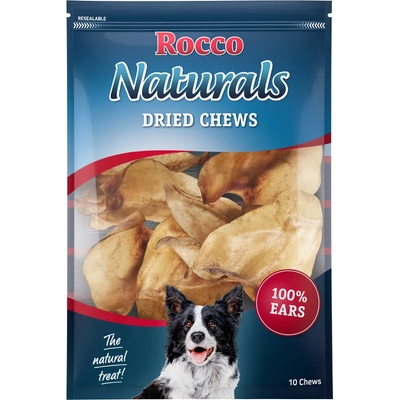 Rocco 100 броя Rocco натурални говежди уши - лакомство за кучета