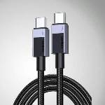 Ugreen USB-C to USB-C PD Cable Ugreen L512, 5A, 1m, 480Mbps (Space Gray)