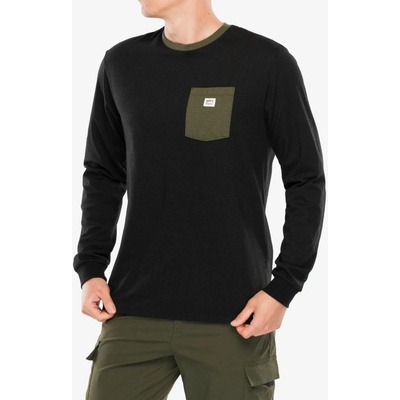 Patagonia L/S Shop Sticker Pocket Responsibili-Tee black/basin green