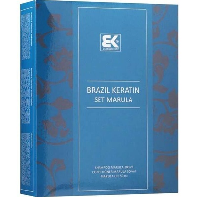 BK Brazil Keratin Marula Shampoo 300 ml + Conditioner 300 ml + Marula Oil 50 ml dárková sada