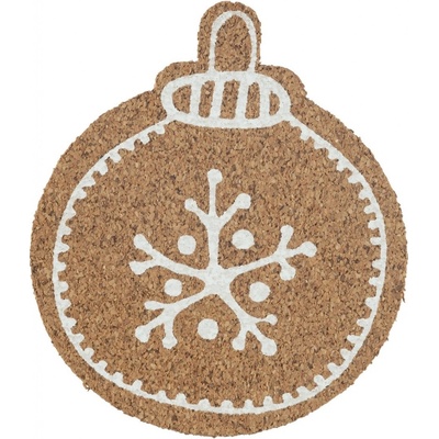 Altom Korková podložka pod hrnček Christmas tree bauble 10,7x10x0,3 cm 6 ks