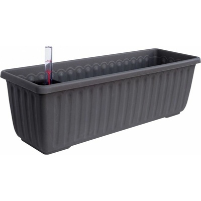 Nohel Garden Hrantík SIESTA LUX samozavlažovací plastový 60x20x19 x 60 cm Antracit