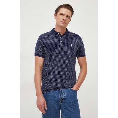 Ralph Lauren Памучна тениска с яка Polo Ralph Lauren в тъмносиньо с десен 710929073 (710929073)