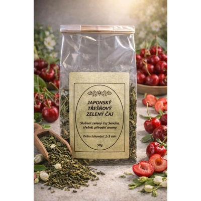 Golden Leaf Japonský zelený čaj s třešní 50 g