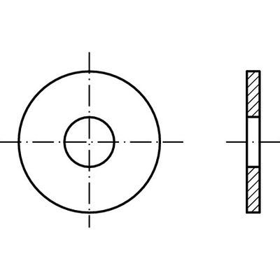 PROFISTYL DIN 440R podložka pro dřevěné konstrukce, forma R (kruh otvor) pozink Varianta: DIN 440R podložka pro dřevěné konstrukce ZnB (9,0x28x3,0mm) M8