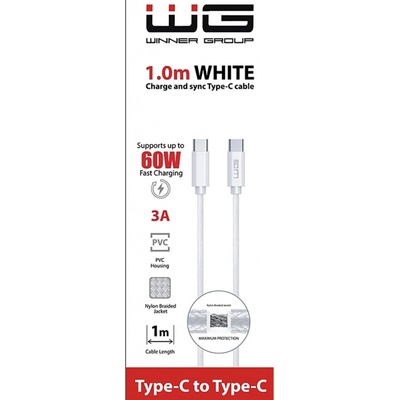 Winner WINTYCTYC1MWH datový USB-C, 3A, 1m, bílý – Zboží Živě