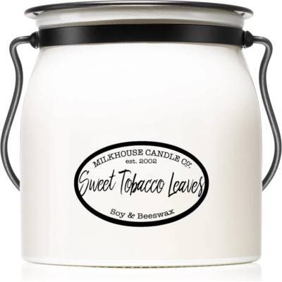 Milkhouse Candle Milkhouse Candle Co. Creamery Sweet Tobacco Leaves ароматна свещ Butter Jar 454 гр