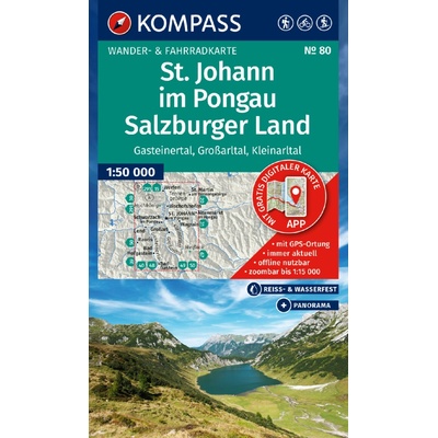 St Johann, Salzburger Land (Kompass - 80) - turistická mapa
