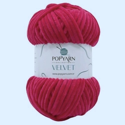 POPYARN Pletací příze Velvet B054 - růžová