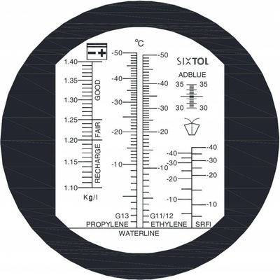 Refraktometr na měření provozních kapalin automobilu + Adblue, SIXTOL