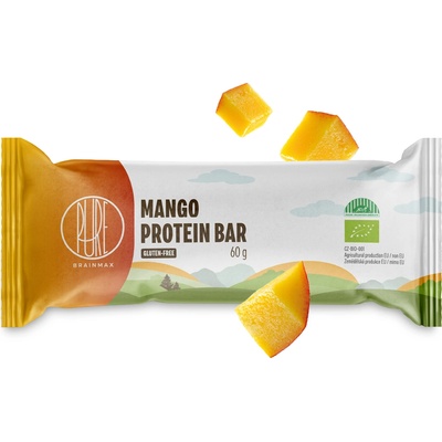 BrainMax Pure Pure® Protein Bar, Протеинов бар, Манго, БИО, 60 гр
