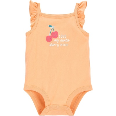 CARTER'S Body na ramínka Orange Cherry holka