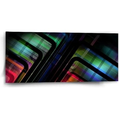 Sablio Obraz Černé pruhy - 110x50 cm