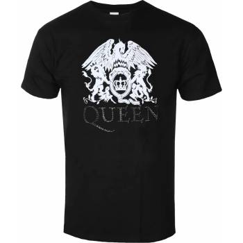 ROCK OFF мъжка тениска Queen - Crest Diamante logo - ЧЕРЕН - ROCK OFF - QUTS19MB-A