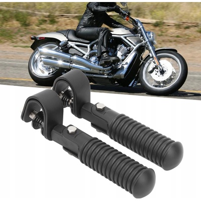 Skladacie čierne stupačky na motorku 25 mm