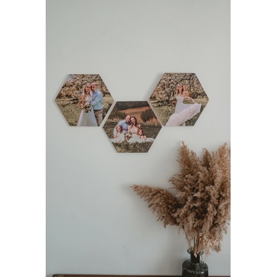 Dřevěný hexagon - 19 cm