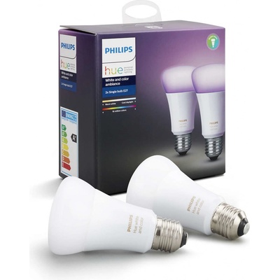 Philips Hue White and color ambiance, 2x žiarovka 10W E27 A19 DIM