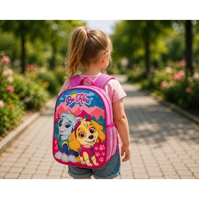 Kittymall Dětský batoh TLAPKOVÁ PATROLA hory jedna kapsa růžový 32cm