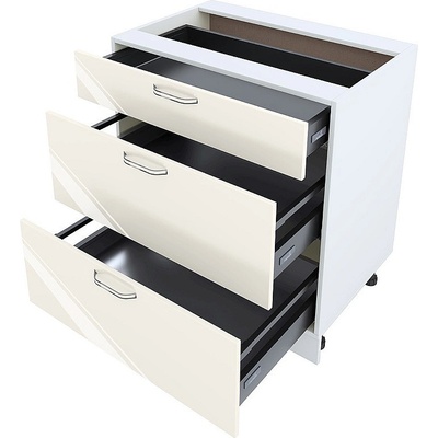 ИРИМ Долен кухненски шкаф Сити БФ-Крийм гланц-11-55 80 см