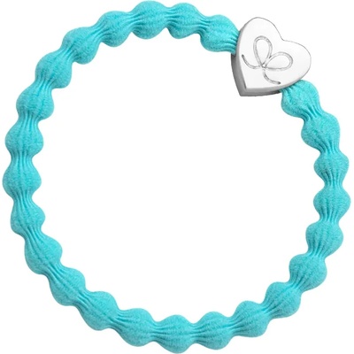 By Eloise London Silver Heart Ластик за коса за жени цвят Neon Blue