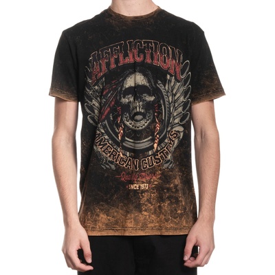 AFFLICTION Мъжка тениска affliction - native exhaust - black/meerkat lava tint - a28292-bmkl
