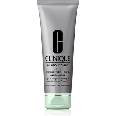 Clinique All About Clean 2-in-1 Charcoal Mask + Scrub почистваща маска за лице 100ml