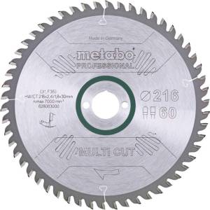 Metabo - Режещ диск 216х30 мм, 60 зъба 628083000 (628083000)