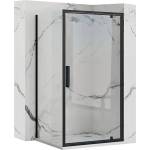 Rea Правоъгълна душ кабина с въртяща се врата Rea Rapid Swing 100x80 черна (5902557342440+5902557342549)