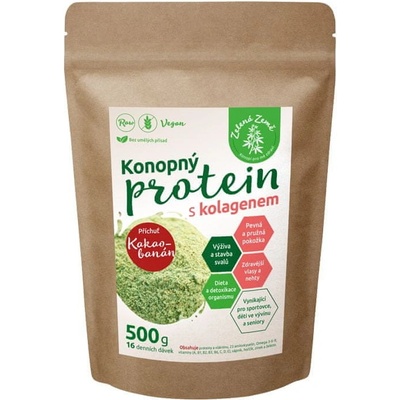 Zelená Země Konopný protein s kolagenem 500 g