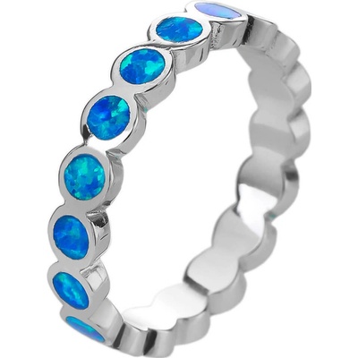Bealio stříbrný prsten ZRNKA modrý opál 03 12590 3259