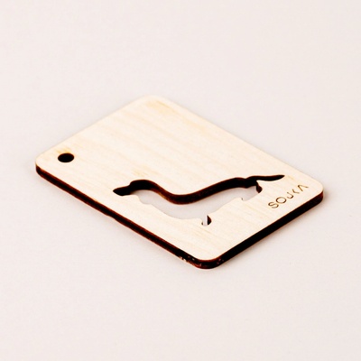 SOJKA Dřevěná vůně do auta - Jezevčík obrys