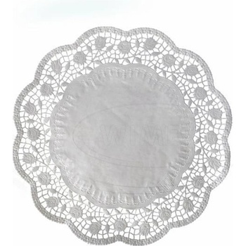Wimex Dekoračná krajka PAP okrúhla biela 32cm 100 ks