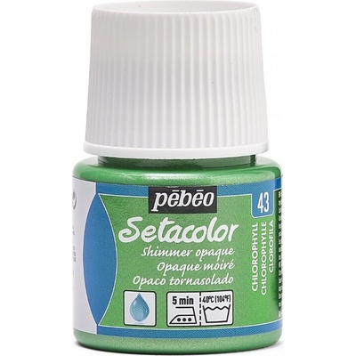 Pébéo Setacolor opaque farba na textil 43 shimmer chlorophyll 45 ml