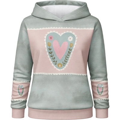 Takoy Panel se střihem dámská mikina funkční teplákovina – pastel folk love 2XS