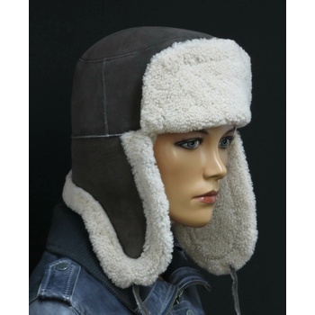 Špongr kožušinová ušianka z jahňatiny SE29 taupe hnedá