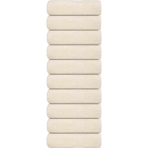 vidaXL Кърпи за гости FROGN 10 бр. кремави 30x50 см 360 г/м2 (136997)